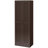 Storage Cabinet With Movable Shelves, Soft Close Doors, Coffee
