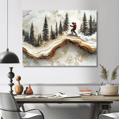 Cyrstal Snowboard Carve The Slopes I - Ski, art mural