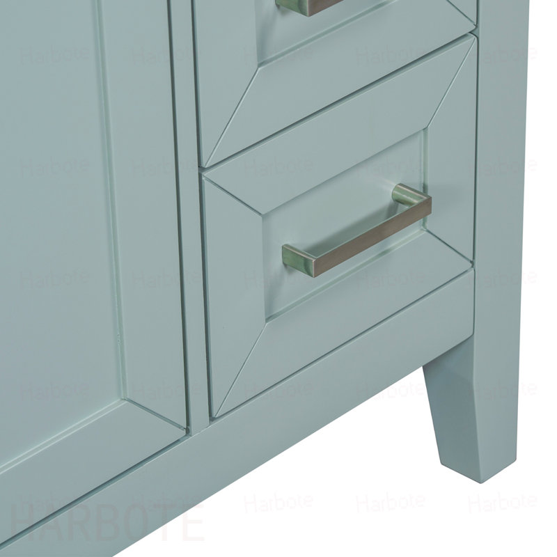 Meuble-lavabo de salle de bain sans lavabo, base d'armoire seulement, armoire de salle de bain avec tiroirs, structure solide et panneau de fibres à densité moyenne