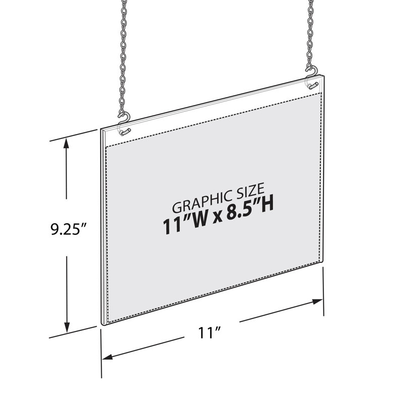 Clear Acrylic Hanging Ceiling Poster Frame
