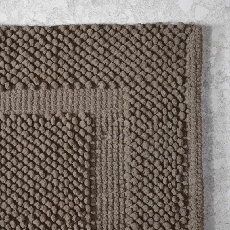 Payten Classic Cotton Bath Mat, Cappuccino, Set of 2 - 17" W x 24"L / 20"W x 32"L