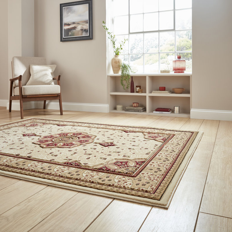 Brandonville Cream/Brown Rug, Rectangle 160 x 230cm