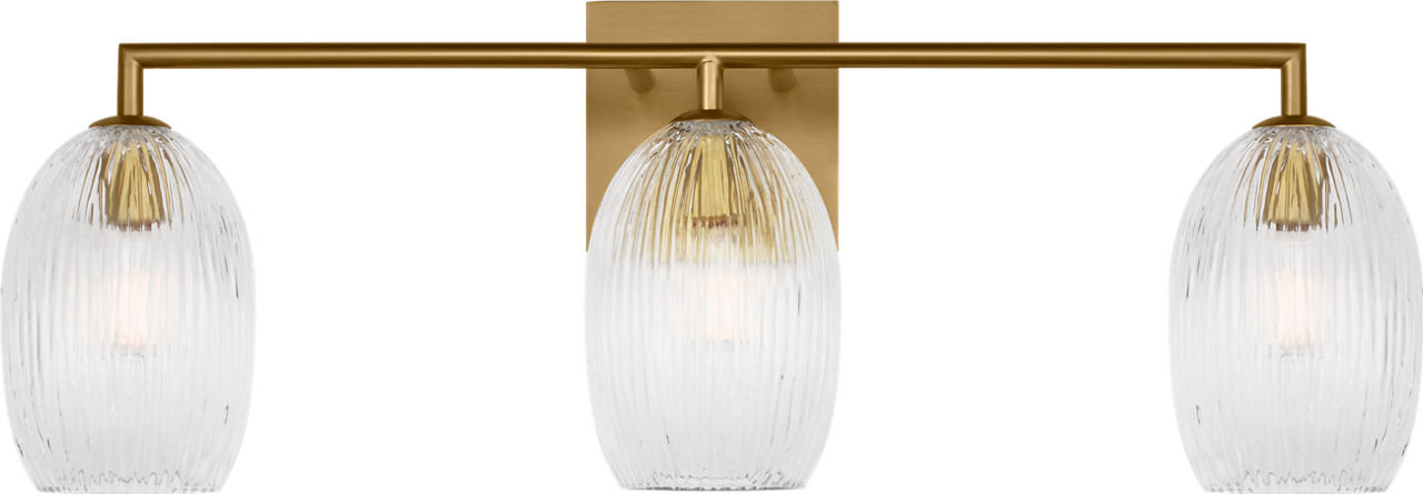 Wilmont Vanity Light, Burnished Brass, 3