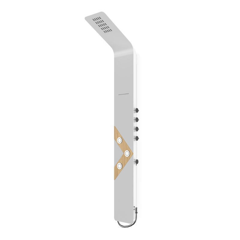 Panneau de douche à tête fixe thermostatique Nahunta, Blanc