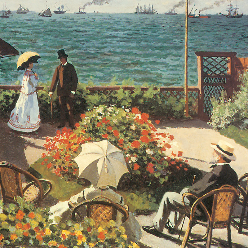 «The Terrace at Sainte-Adresse, 1867» par Claude Monet, reproduction d'art encadrée, H 30,25 po x l 37,25 po x P 1,875 po