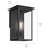 1-Light Outdoor Wall Light with Clear Seeded Glass-624986223