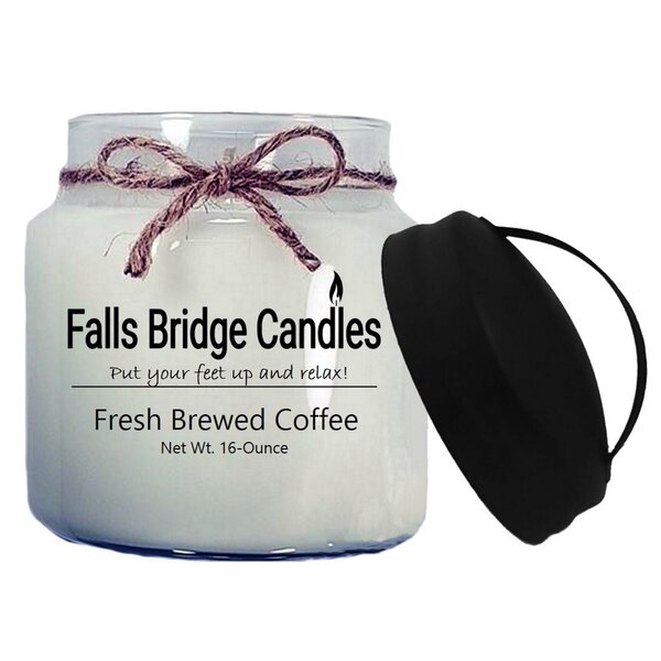 FallsBridgeCandles Fresh Brewed Coffee Scented Jar Candle | Wayfair