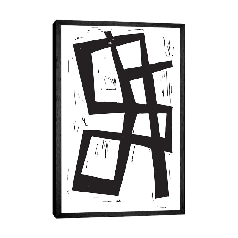 Simple Intersecting Lines by Statement Goods - Gallery-Wrapped Canvas Giclée on Canvas, 152.5 cm H x 101.5 cm W, Black Framed