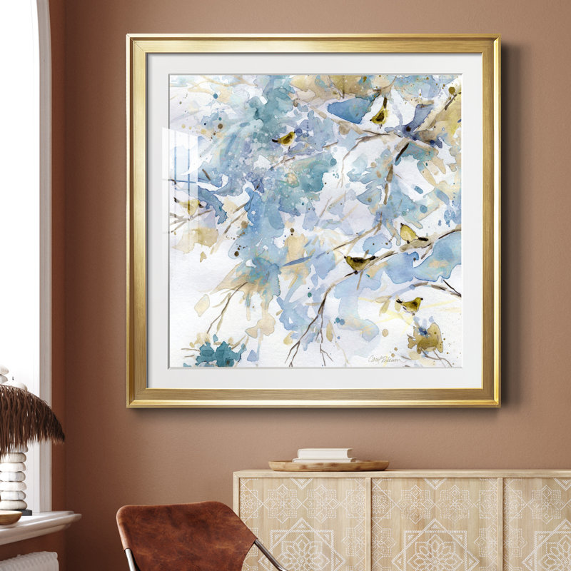 Topaz Spring II - peinture encadrée, Papier encadré doré, H 34,5 po x l 34,5 po x P 1,5 po