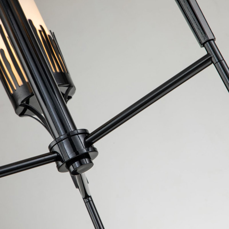 Lustre 3 lumières Sawgrass, Noir mat