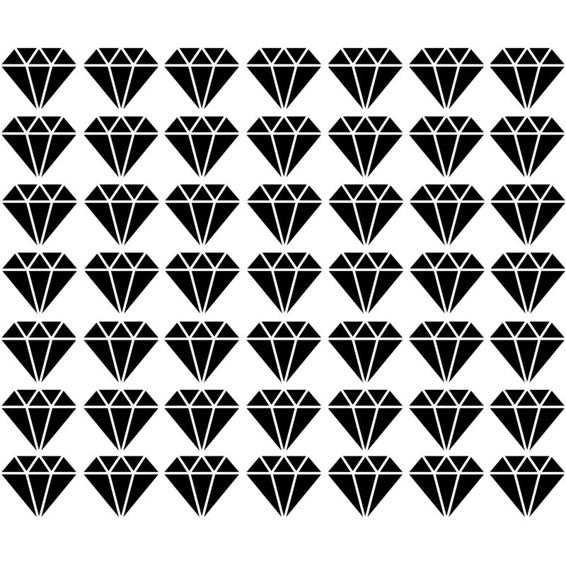Abstract Non-Wall Damaging Wall Decal, Black