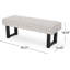 Banc en tissu Ashho Boho-Modern