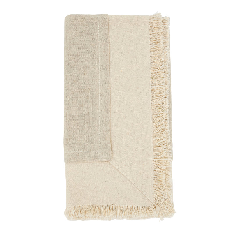 Ensemble de 4 serviettes de table à franges tendance (ensemble de 4)