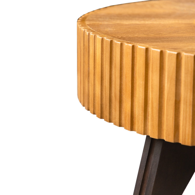 Table basse ronde 35,4 po - et élégante avec des pieds en bois massif et une base de qualité supérieure pour la maison