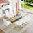7-Piece Glass Top Dining Table Sets-852886374-852886375