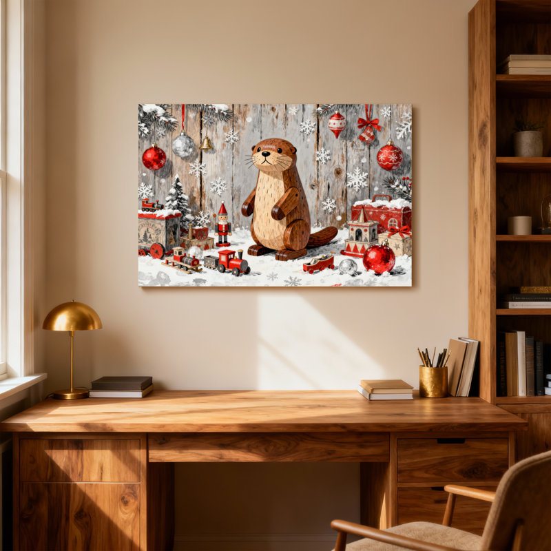Scène des Fêtes de Noël, H 16 po x l 24 po
