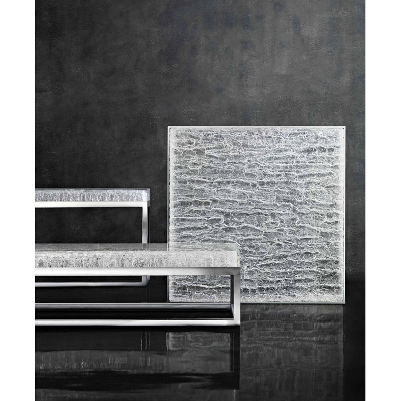 Arctic Elegance Polished Stainless Steel Large Console Table