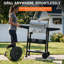 Barbecue au propane avec couvercle, roues et tables d'appoint pliables-133023608
