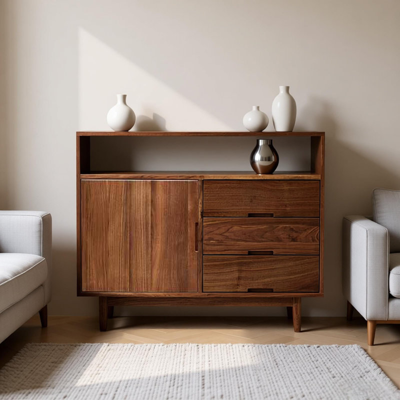 Commode décorative simple en bois massif