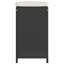  Ensemble de 2 tabourets de jardin Garden en poly rotin noir, acier thermolaqué
