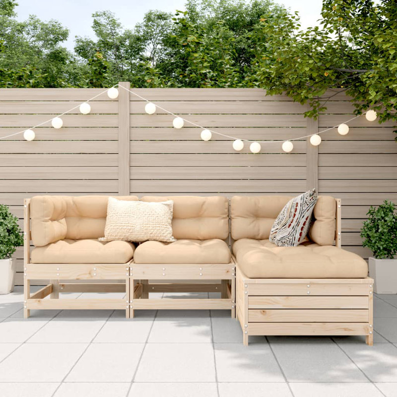62cm Wide Patio Sofa with Cushions