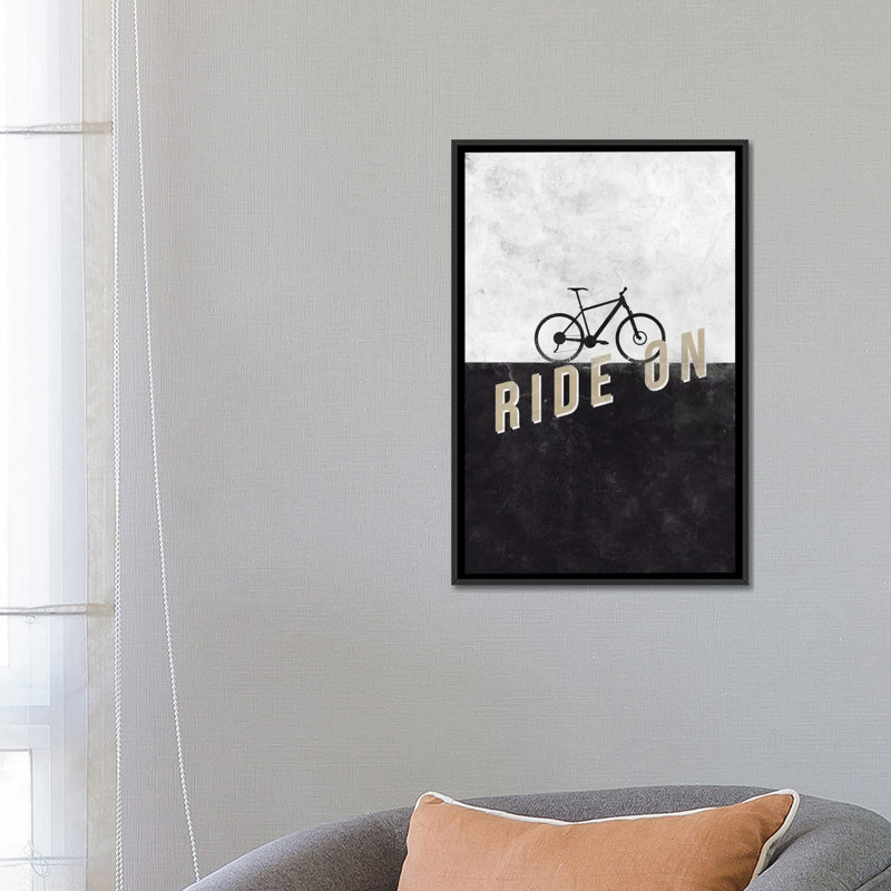 « override on », impression sur toile, H 26 po x l 18 po x P 1,5 po, Toile avec cadre noir, Pas de tapis