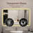 48X32 Black Frame Wall Mirror  With Rounded Corners Vanity Mirror, Temperature Display, Tri Color Light, Defogging, High-Quality Aluminum Alloy Frame, High-Definition Tempered Glass-1956999342