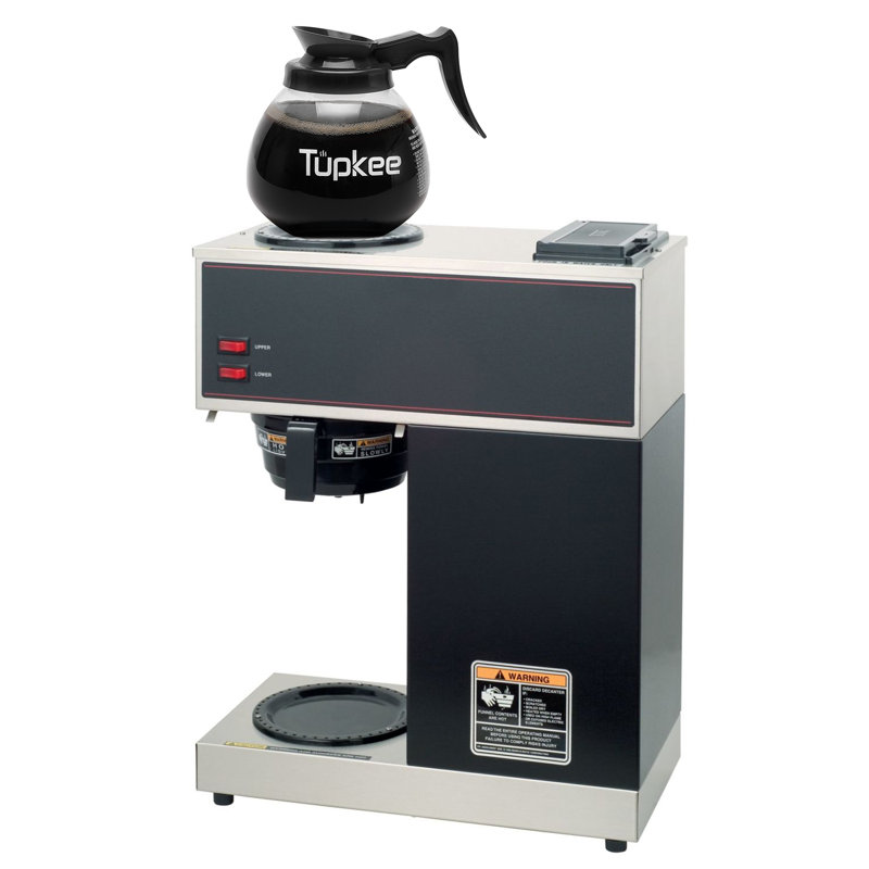 Glass 12 Cup Coffee Carafe + Coffee Pot Brush