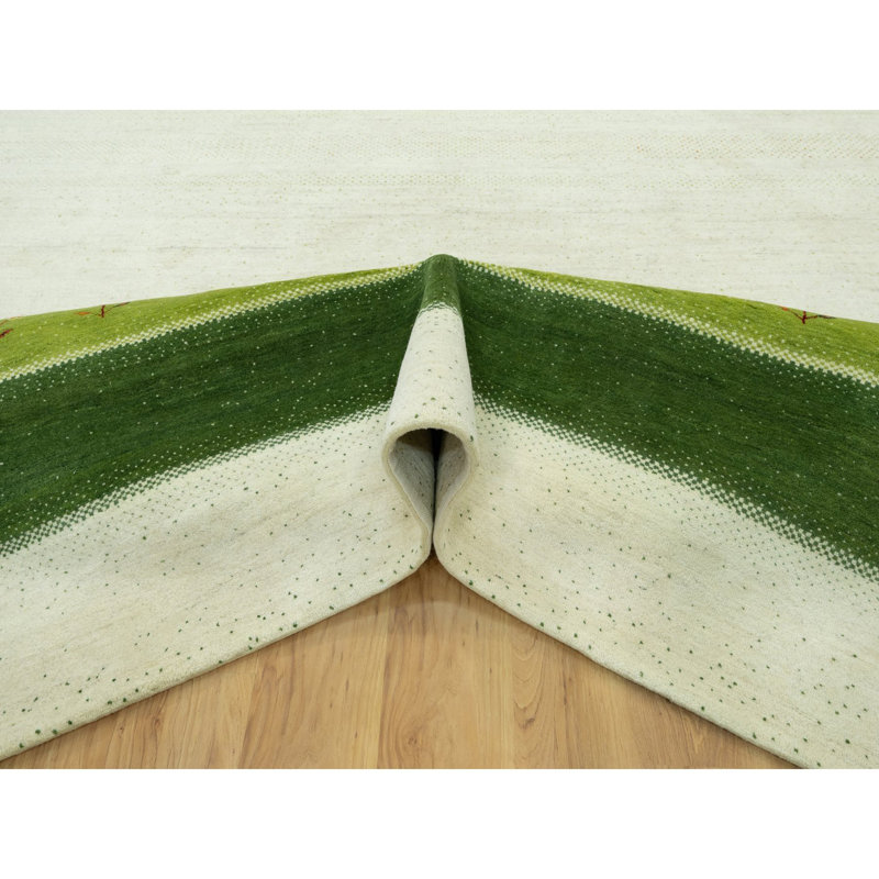 Tapis oriental en laine noué à la main 8 po 10 po x 12 pi Gabbeh