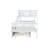 Twin Over Full Rubber Wood Bunk Bed with Twin Trundle, Detachable Convertible Ladder & Safety Guardrails-1192433998