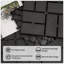 Carreaux de terrasse à emboîtement de patio, revêtement de sol composite résistant aux intempéries pour une utilisation extérieure et intérieure, paquet de 36-114650010