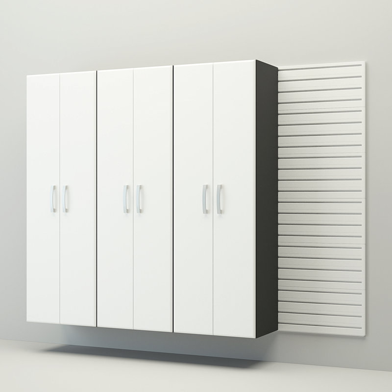 Deluxe 3 Piece Single Storage Cabinet ( 72'' H x 96'' W x 16.75'' D), White