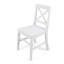 Chaises de salle à manger en bois d'acacia Roshan Farmhouse, blanc (ensemble de 2)-1037008249