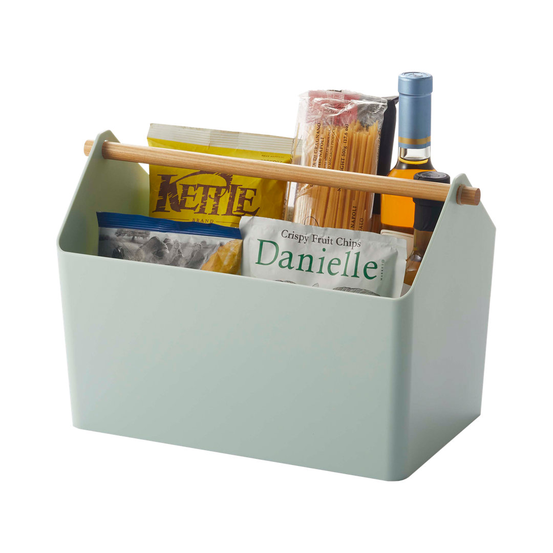 Yamazaki Home Storage Organizer With Wood Handle Yamazaki Home 