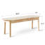 Ensemble de table de salle à manger moderne en bois d'hévéa massif pour 4 personnes Rowley-93524575