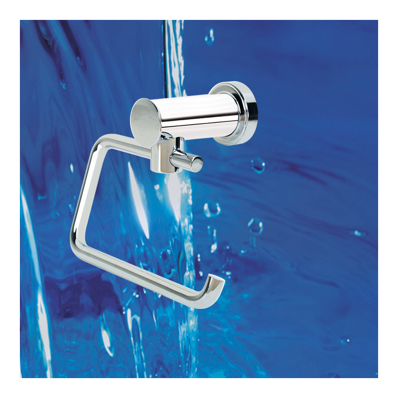 Infinity Wall Mounted Single Post Toilet Paper Holder, Polished Nickel
