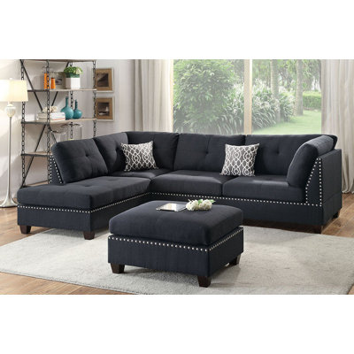 Milani Upholstered L-Shaped Sectional Reversible