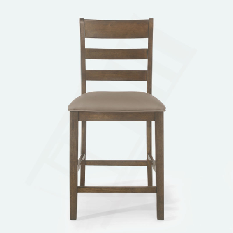 Charming Farmhouse Upholstered Wood Counter Stools Set For Stylish Spaces