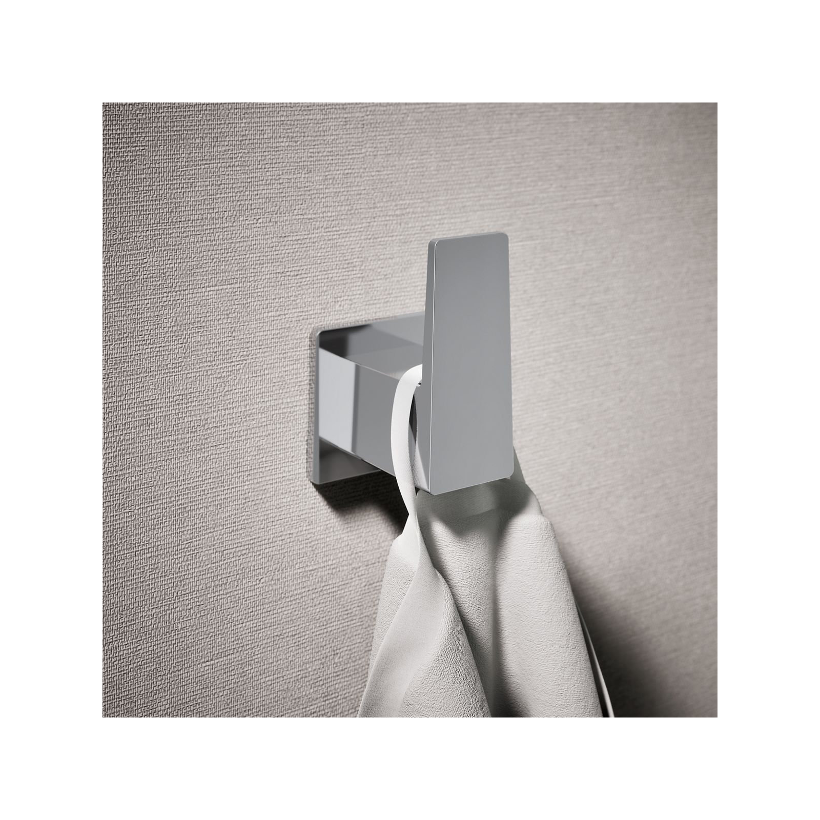 Honesty Wall Mounted Rectangular Bathroom Robe Hook, Towel Hook, Clothing Hook, Polished Chrome