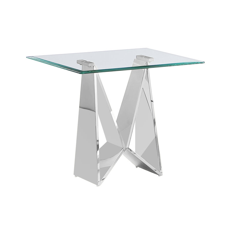 Table de bout Enso, Argent