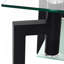 Table basse rectangulaire en verre noir