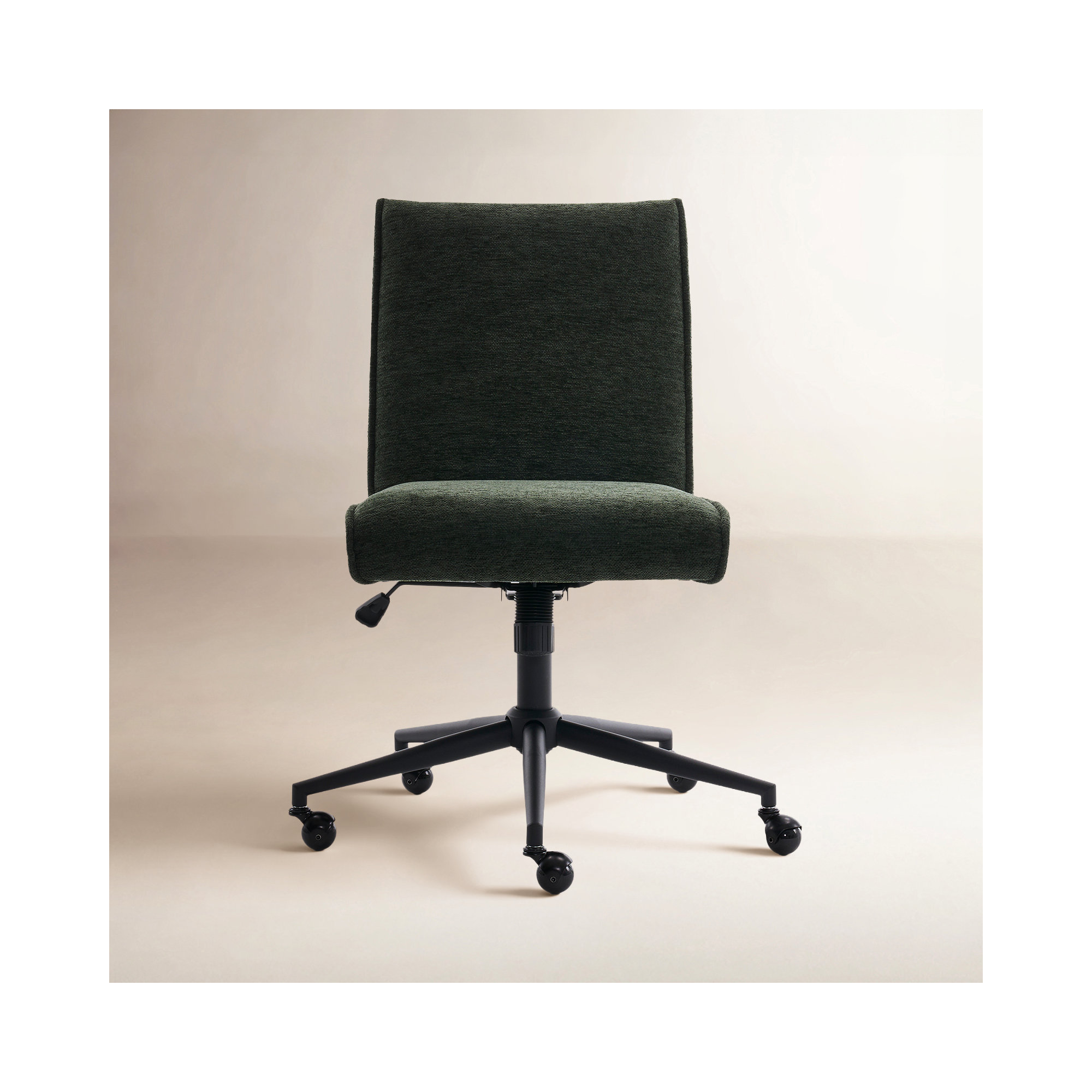 Claudie Upholstered Task Chair, Green Chenille