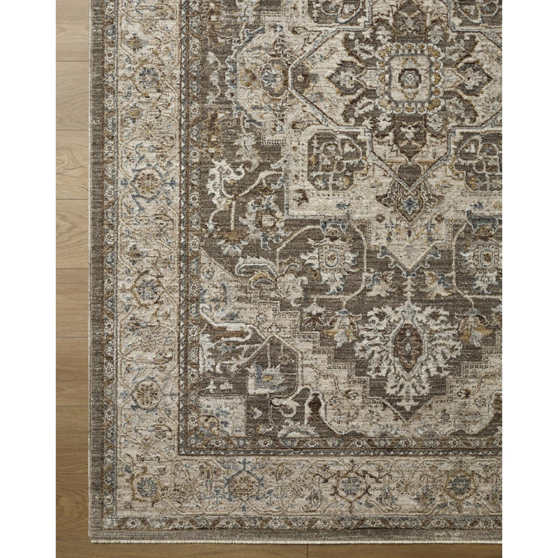 Arda Machine Woven Area Rug, Chocolate Brown, Rectangle 7'10" x 10'2"