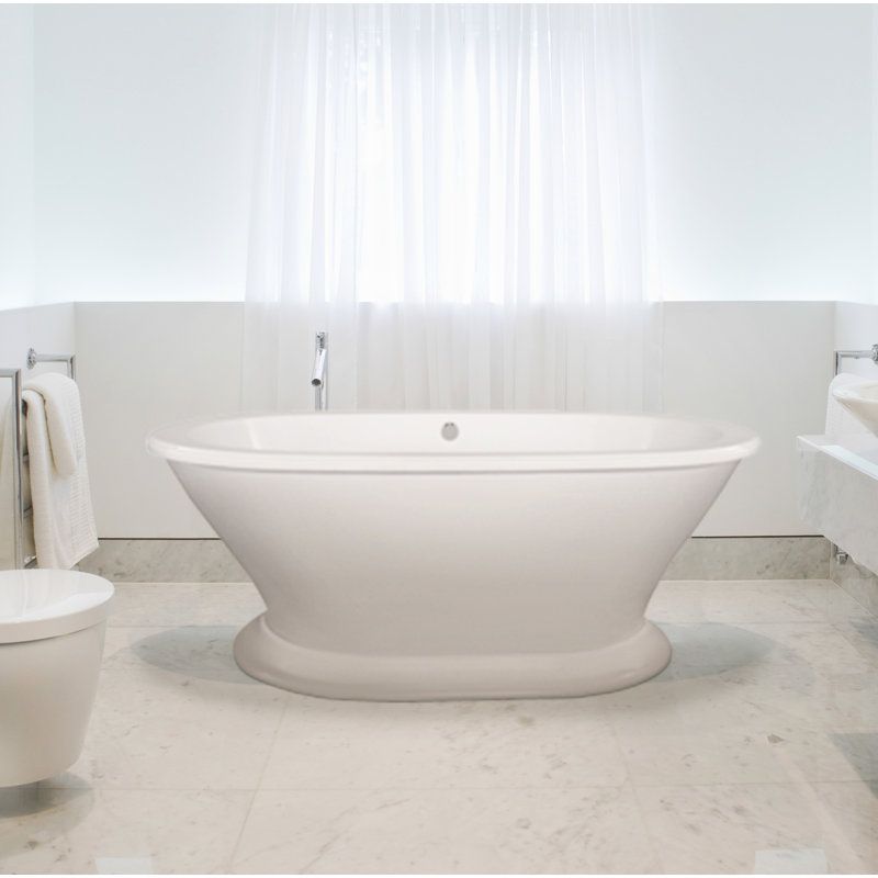 Sophia 70'' L Freestanding Air Bathtub, Matte Black
