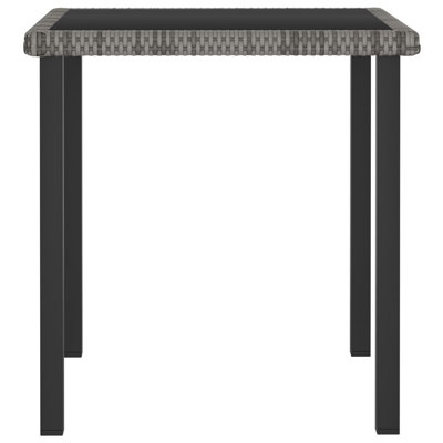 Adhithi Rectangular Glass Steel Outdoor Dining Table - 70 cm W 70 cm D
