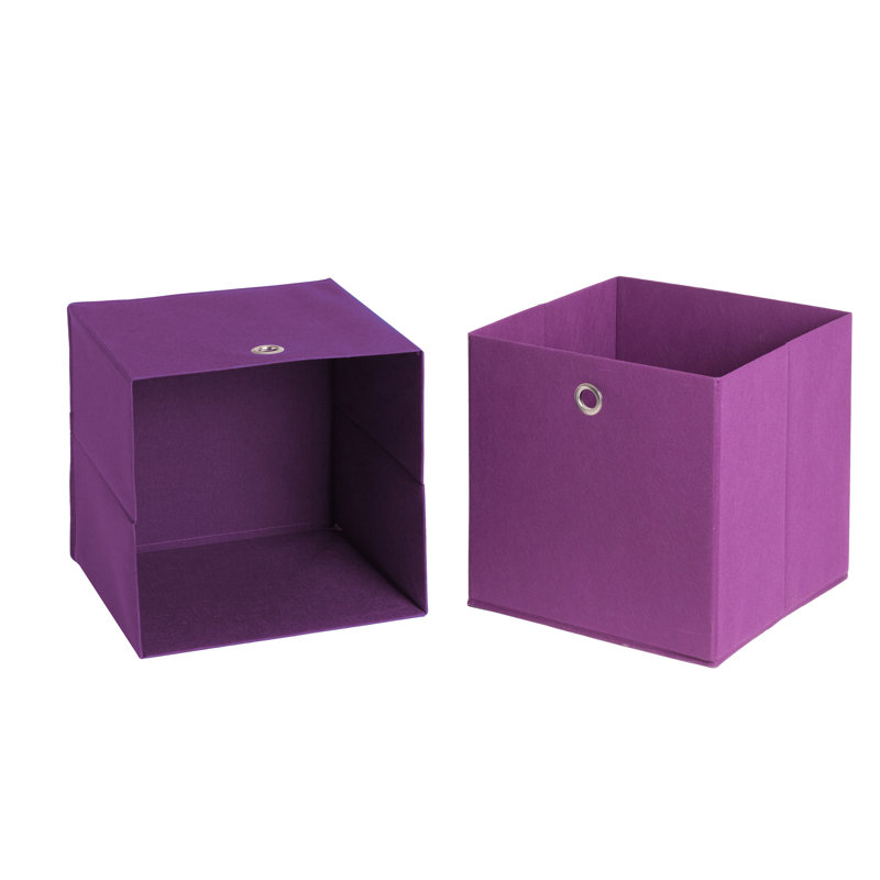 17 Stories Stoffbox Fabric Decorative Bin, Blackberry