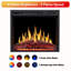 Foyer électrique encastrable 36 po, quatre couleurs 3D avec bûche et flamme, vitesse de flamme réglable-327921895
