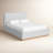 Delpha Grounded Upholstered Wood Base Bed-72732009-72732008