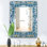 Carreaux portugais - miroir Mid-Century - miroir mural imprimé moderne