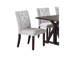 Chaise de salle à manger moderne et moderne en tissu blanc os 2pc